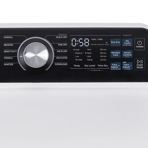 Midea 27 in. 7.0 cu. ft. Smart Electric Dryer with Sensor Dry & Sanitize Cycle - White, White, hires