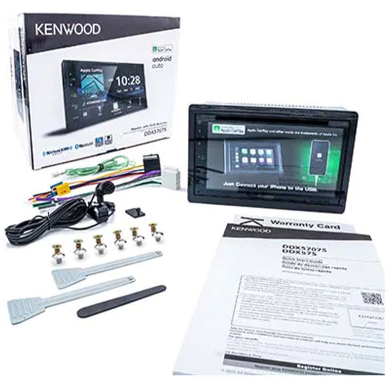 Kenwood DVD Receiver with 6.8 in. WVGA Touchscreen Display, Built-In Bluetooth, Apple CarPlay & Android Auto, , hires