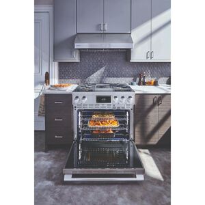 SKS 36 in. 6.3 cu. ft. Smart Standard Convection Steam Dual Fuel Range with 4 Sealed Burners & Griddle - Stainless Steel, , hires