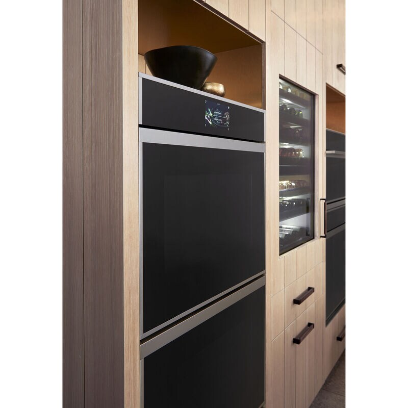 Monogram Minimalist Series 30 in. 10 cu. ft. Smart Top Control SpeedElectric Double Wall Oven with True European Convection - Stainless Steel, , hires