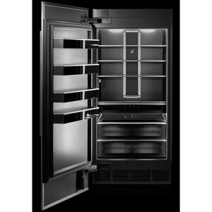 JennAir Noir 36 in. Built-in Column Refrigerator Left Hand Door Panel Kit with Handle - Stainless Steel, , hires