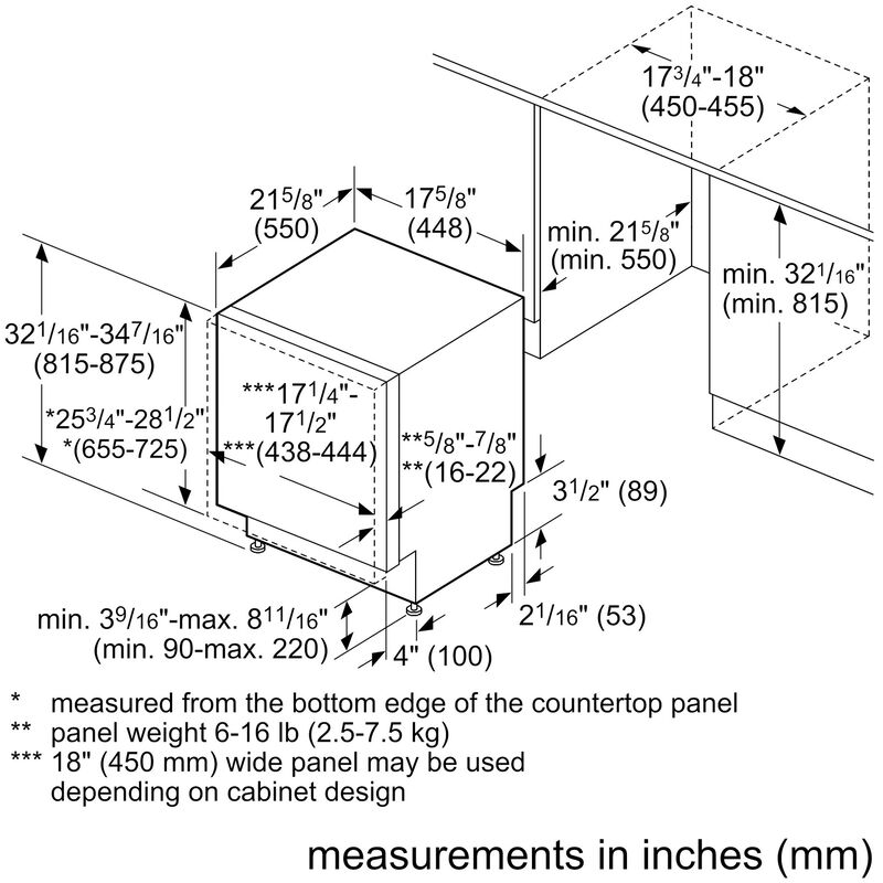 Bosch 800 Series 18" Smart BuiltIn Dishwasher with Top Control, 44 dBA