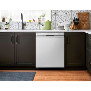LG 24 in. Front Control Dishwasher with 48 dBa Sound Level, 3rd-Rack, Dynamic Dry & Pocket - White, White, hires