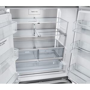 LG 36 in. 25.5 cu. ft. Smart Counter Depth French Door Refrigerator with External Ice & Water Dispenser, 4 types of Ice and Pocket Doors - PrintProof Stainless Steel, PrintProof Stainless Steel, hires