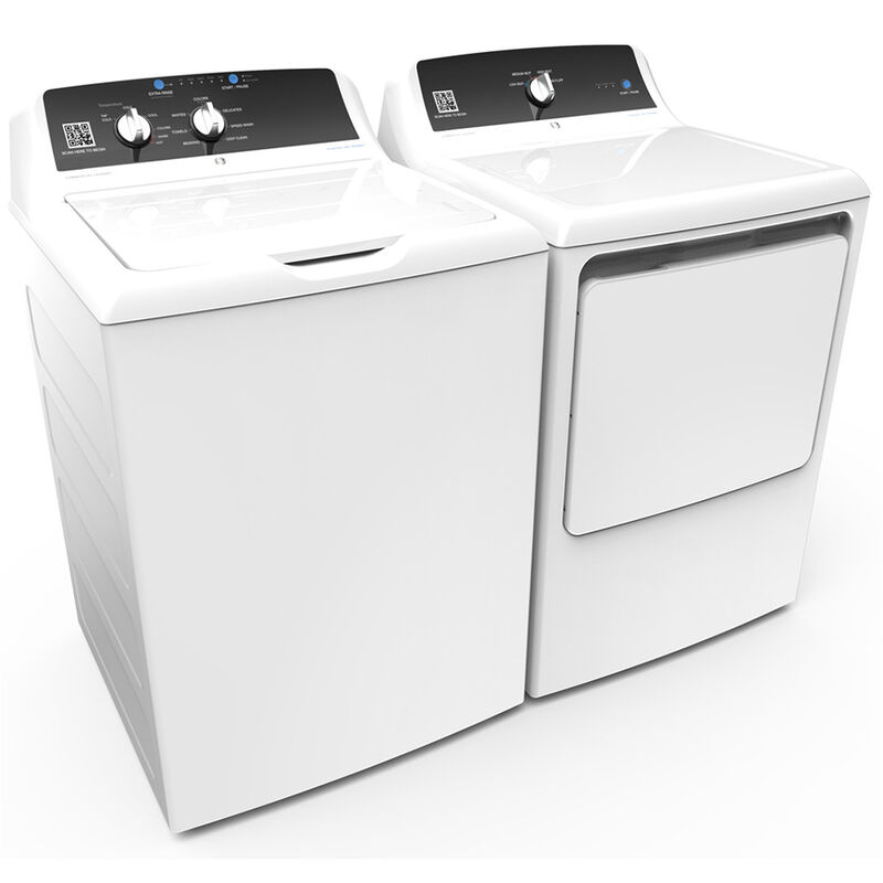 GE 27 in. 7.4 cu. ft. Smart Commercial Gas Dryer with Sensor Dry & Built-In App Payment System - White, , hires