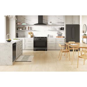 Bosch 800 Series 36 in. 3.4 cu. ft. Standard Convection Gas Range with 6 Sealed Burners - Black Stainless Steel, , hires