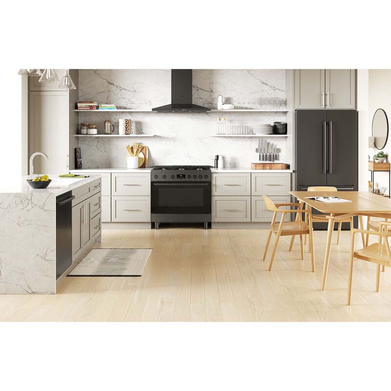 Bosch 800 Series 36 in. 3.4 cu. ft. Standard Convection Gas Range with 6 Sealed Burners - Black Stainless Steel, , hires