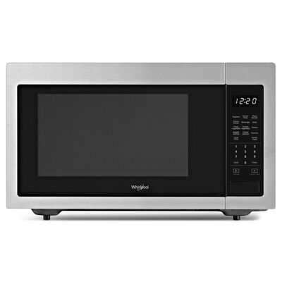 Whirlpool 22 in. 1.6 cu.ft Countertop Microwave with 10 Power Levels & Sensor Cooking Controls - Stainless Steel | WMC30516HZ