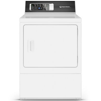 Speed Queen DR7 27 in. 7.0 cu. ft. Gas Dryer with Pet Plus Cycle, Sensor Dry, Sanitize & Steam Cycle - White | DR7004WG