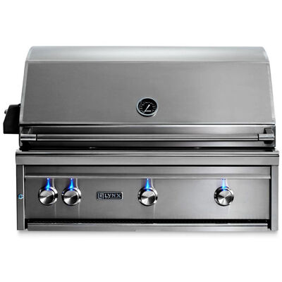 Lynx Professional 36 in. 4-Burner Built-In Natural Gas Grill with Rotisserie & Smoker Box - Stainless Steel | LF36ATR-NG