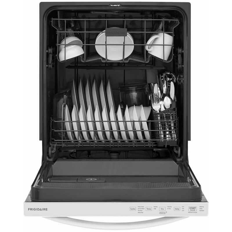 Frigidaire 24 in. Top Control Dishwasher with 52 dBa Sound Level & MaxDry - White, White, hires