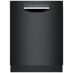Bosch 300 Series 24 in. Smart Built-In Dishwasher with Front Control, 46 dBA Sound Level, 13 Place Settings, 5 Wash Cycles & Sanitize Cycle - Black, , hires