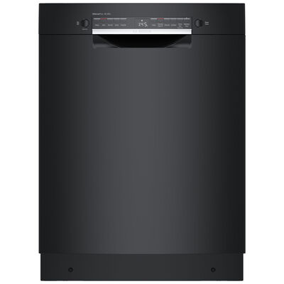 Bosch 300 Series 24 in. Front Control Smart Dishwasher with 46 dBa Sound Level, PureDry & Pocket - Black | SGE53C56UC
