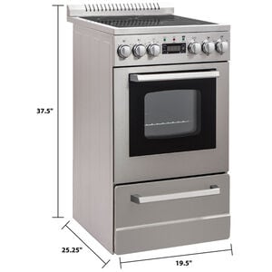 Avanti ELITE Series 20 in. 2 cu. ft. Electric Range with Smoothtop Burners - Stainless Steel, , hires