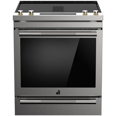 JennAir 30 in. 6.2 cu. ft. Air Fry True European Convection Slide-In Electric Range with Radiant Burners - Stainless Steel | JES1750ML