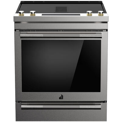 JennAir 30 in. 6.2 cu. ft. Air Fry Convection Oven Slide-In Electric Range with 4 Smoothtop Burners - Stainless Steel | JES1750ML