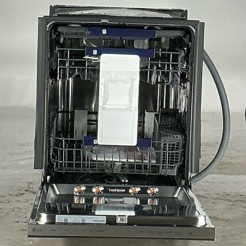 LG 24 in. Top Control Flush-Mount Smart Dishwasher with 44 dBA Sound Level, 3rd-Rack, Dynamic Heat Dry & Pocket Handle - PrintProof Stainless Steel (Open Box Excellent Condition), , hires