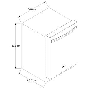 Whirlpool 24 in. Top Control Dishwasher with 47 dBa Sound Level & 3rd-Rack - Fingerprint resistant Black Stainless, Fingerprint Resistant Black Stainless, hires