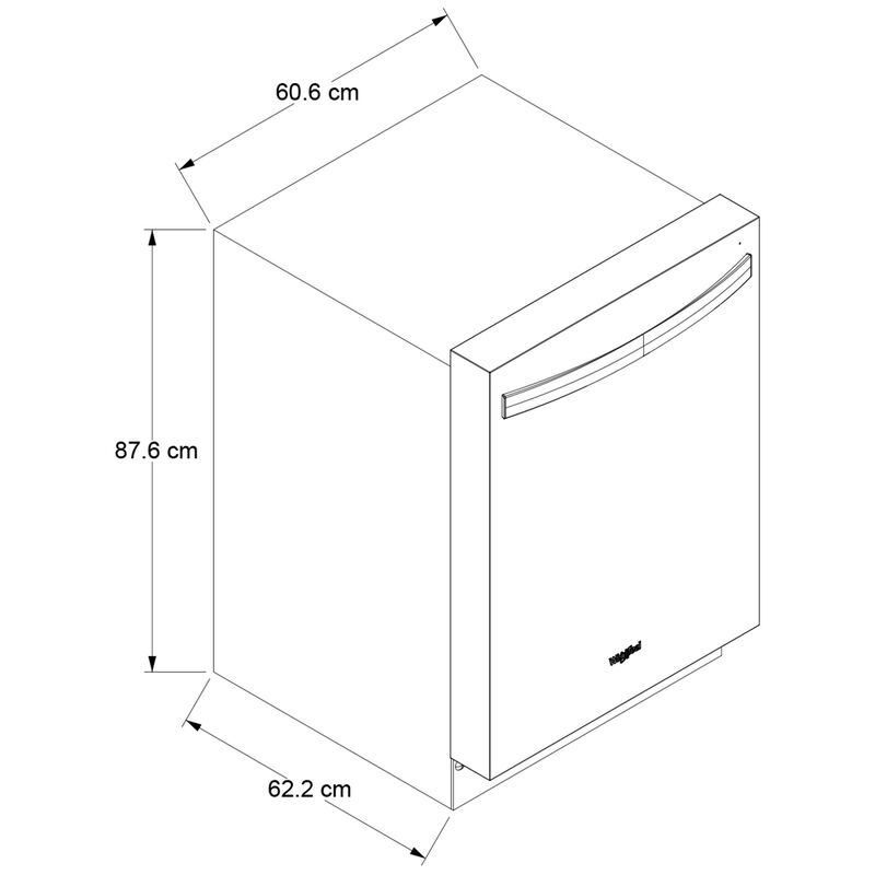 Whirlpool 24 in. Top Control Dishwasher with 47 dBa Sound Level & 3rd-Rack - Fingerprint resistant Black Stainless, Fingerprint Resistant Black Stainless, hires
