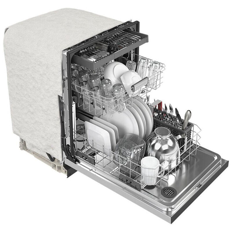 KitchenAid 24 in. Front Control Dishwasher with 39 dBa Sound Level, 3rd-Rack & Pocket - White, White, hires