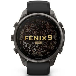 Garmin fenix 9 Pro 47 mm, AMOLED Smart Watch - Carbon Gray DLC Titanium with Black/Pebble Gray Silicone Band, , hires
