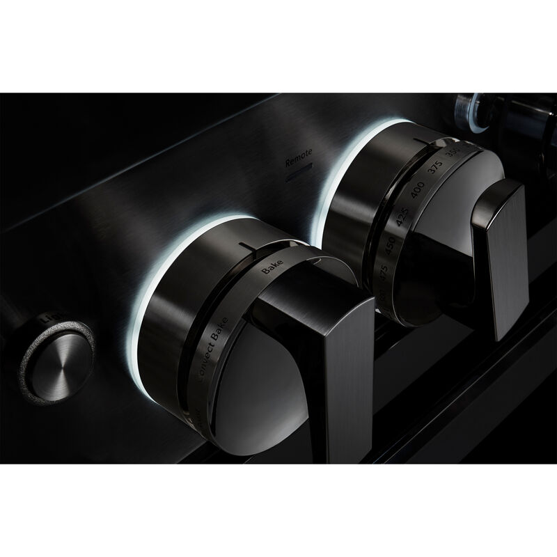 JennAir Noir Series 30 in. 4.1 cu. ft. Smart True European Convection Gas Range with 4 Sealed Burners - Stainless Steel, , hires