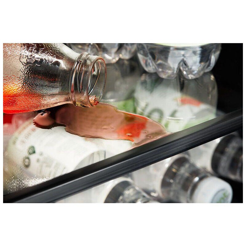 Whirlpool 24 in. 5.2 cu. ft. Built-In/Freestanding Beverage Center with 14 Bottle Wine Storage, Dual Zones & Digital Control - Stainless Steel, , hires