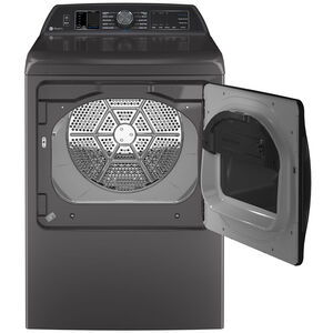 GE Profile 27 in. 7.3 cu. ft. Smart Electric Dryer with Fabric Refresh, Sensor Dry, Sanitize & Steam Cycle - Gray, Gray, hires