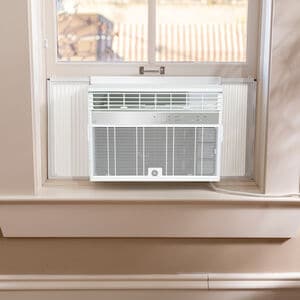 GE 10,000 BTU Smart Energy Star Window Air Conditioner with 3 Fan Speeds & Sleep Mode - White, , hires