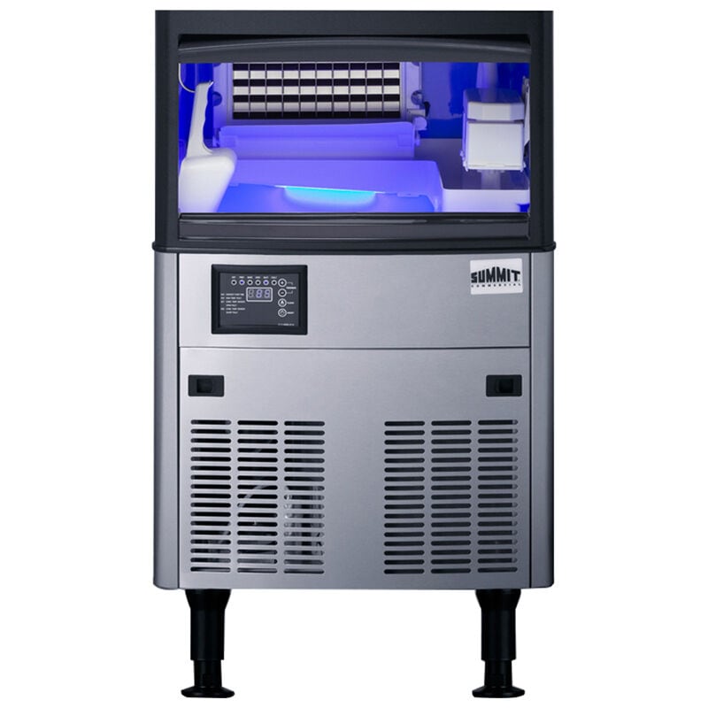 Summit 20 in. Commercial-Use Ice Maker with 33 lb. Ice Storage, Auto-Defrost & Digital Control - Stainless Steel, , hires