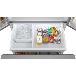 Sharp 36 in. 28.9 cu. ft. Garage-Ready French Door Refrigerator with Ice & Water Dispenser - Stainless Steel, , hires
