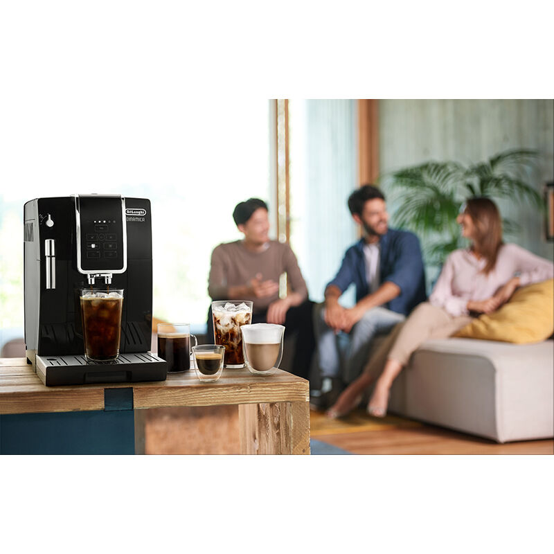 De'Longhi Dinamica Automatic Coffee & Espresso Machine with Iced Coffee +  Manual Milk Frother