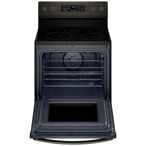Whirlpool 30 in. 5.3 cu. ft. Air Fry Standard Convection Electric Range with Radiant Burners - Black Stainless, , hires