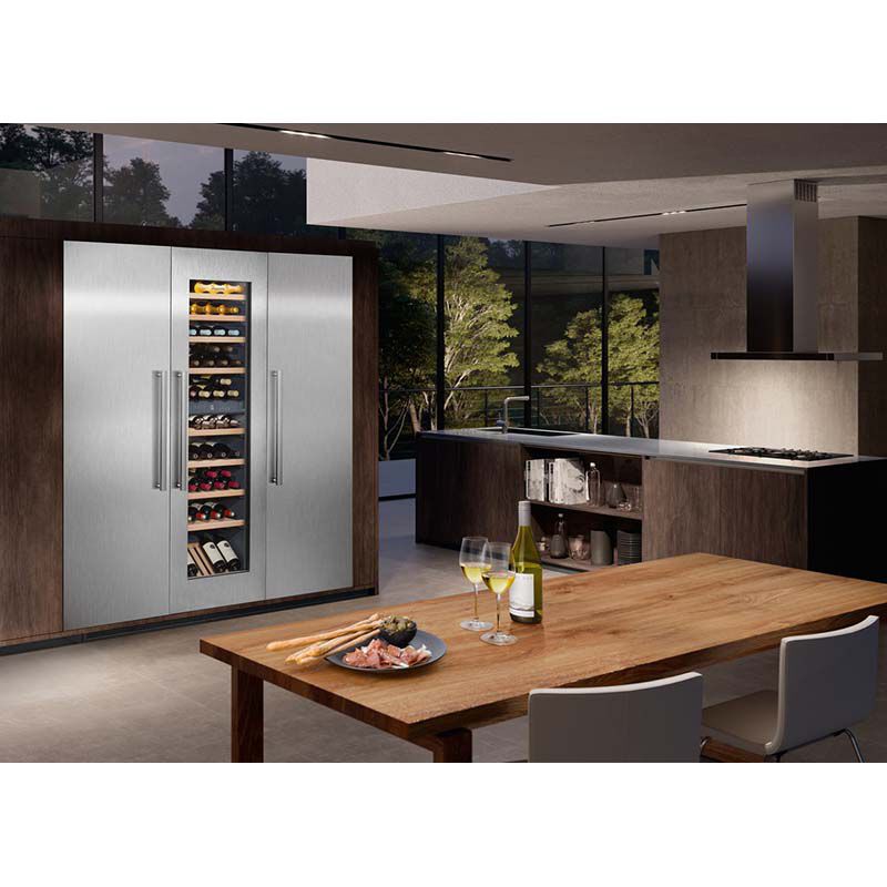 Liebherr 22 in. Built-in Wine Cabinet with Wood Racks, Dual Temperature Zones & 80 Bottle Capacity - Custom Panel Ready, , hires