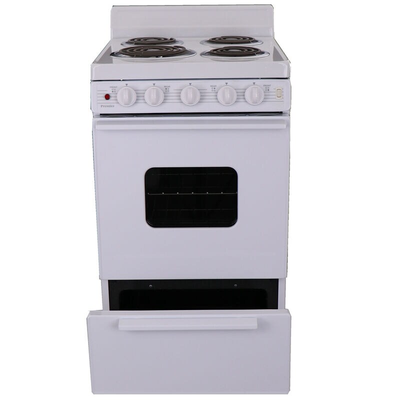 Premier 20 in. 2.4 cu. ft. Electric Range with Coil Burners - White, , hires
