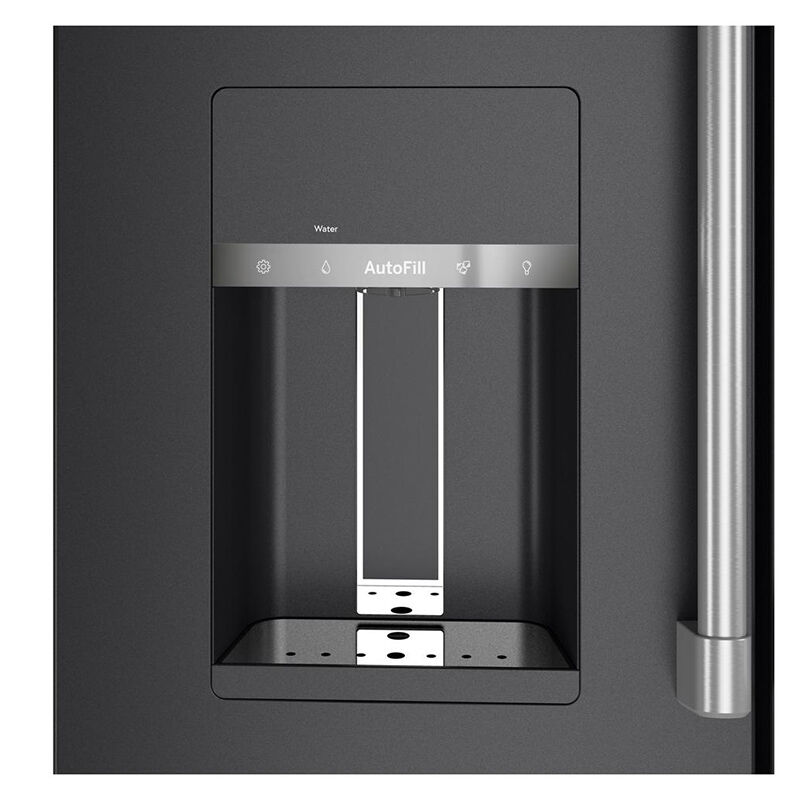 Cafe 36 in. 27.8 cu. ft. Smart 4-Door French Door Refrigerator with Ice & Water Dispenser - Matte Black, Matte Black, hires