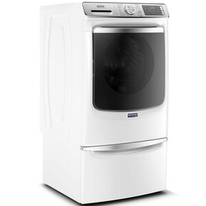 Maytag 27 in. 5.0 cu. ft. Smart Stackable Front Load Washer with Extra Power, 24-Hr Fresh Hold Option, Sanitize & Steam Wash Cycle - White, White, hires