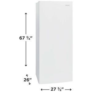 Frigidaire 28 in. 13.0 cu. ft. Garage-Ready Frost Free Upright Freezer with Adjustable Shelves - White, White, hires