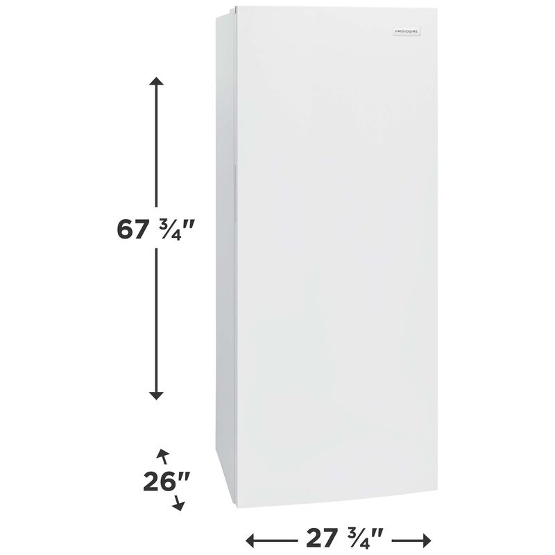 Frigidaire 28 in. 13.0 cu. ft. Garage-Ready Frost Free Upright Freezer with Adjustable Shelves - White, White, hires