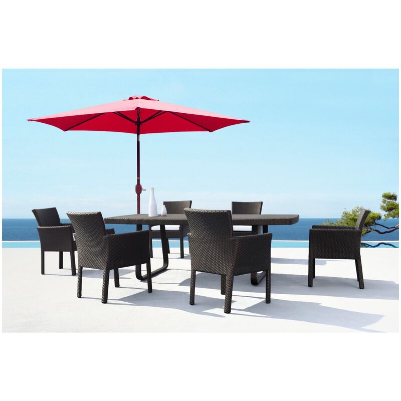 Panama Jack 9 Ft Patio Umbrella With Crank - Red, , hires