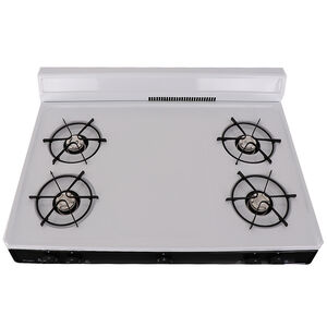 Premier 36 in. 3.9 cu. ft. Oven Freestanding Gas Range with 4 Open Burners - White, , hires