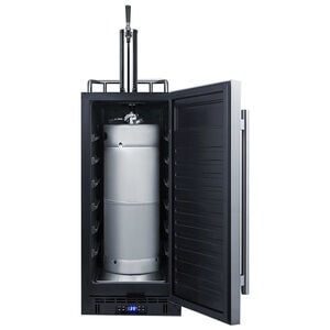 Summit 15 in. 2.9 cu. ft. Beer Dispenser with 1 Tap, Digital Controls & Digital Thermostat - Stainless Steel, , hires