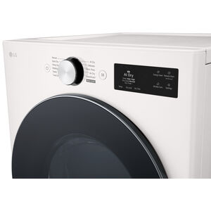 LG 27 in. 7.4 cu. ft. Smart Stackable Gas Dryer with AI Sensor Dry, TurboSteam, Sanitize & Steam Cycle - Alpine White, , hires