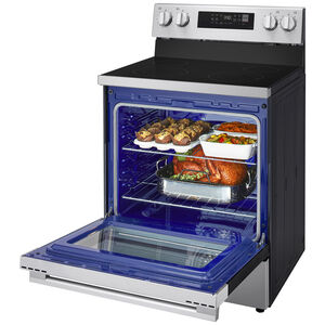 LG 30 in. 6.3 cu. ft. Smart Air-Fry True European Convection Electric Range with Radiant Burners - Stainless Steel, , hires
