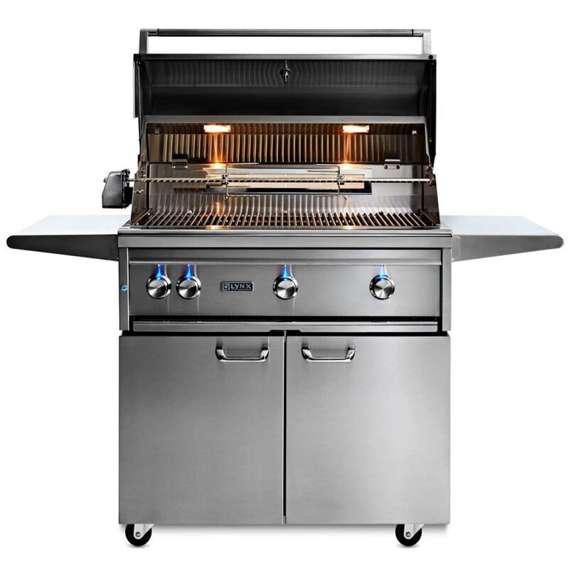 Lynx Professional 36 in. 3-Burner Natural Gas Grill with Rotisserie & Smoker Box - Stainless Steel, , hires