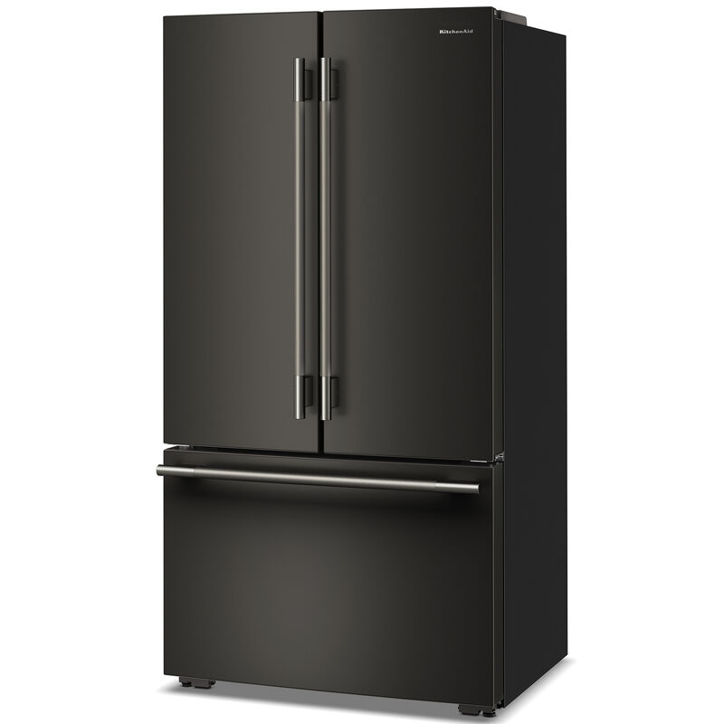 KitchenAid 36 in. 24.8 cu. ft. Smart Counter Depth French Door Refrigerator with Internal Water Dispenser - Black Ore, Black Ore, hires