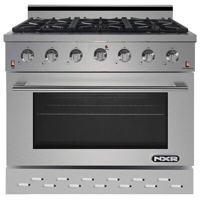 NXR 36 in. 5.5 cu. ft. Standard Convection Gas Range with 6 Sealed Burners - Stainless Steel | SC3611