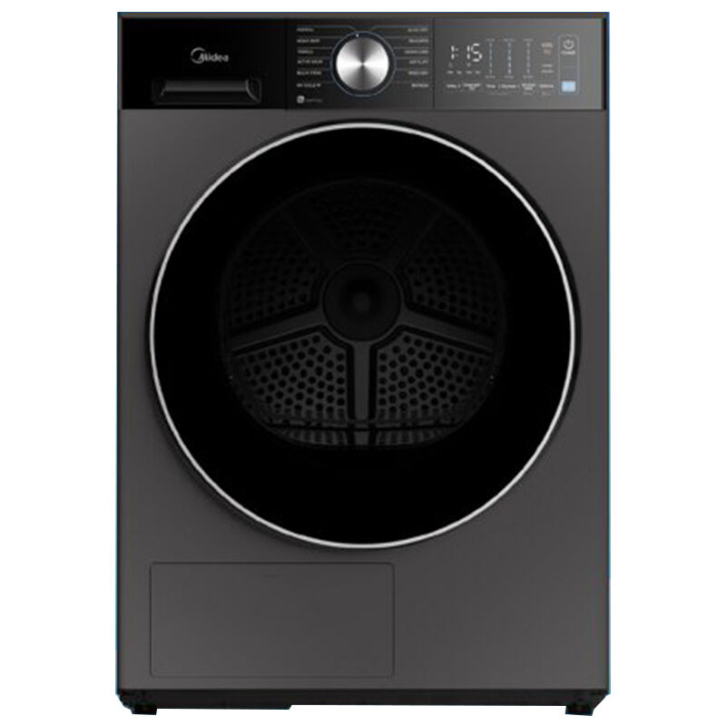 Midea 24 in. 4.4 cu. ft. Smart Stackable Ventless Electric Dryer with Heat Pump & Sensor Dry - Charcoal Gray, , hires
