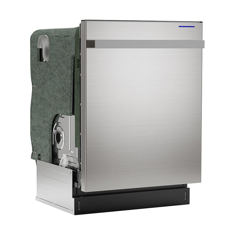 Sharp 24 in. Top Control Flush-Mount Dishwasher with 45 dBa Sound Level & 3rd-Rack - Stainless Steel, , hires