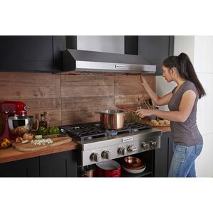 KitchenAid 36 in. 6-Burner Natural Gas Rangetop with Simmer - Stainless Steel, , hires